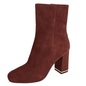 New Michael Kors Burgundy Suede Ankle Boots
